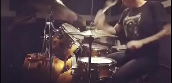  felicity feline drumming at sound studios
